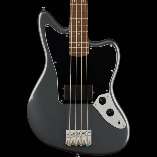 Squier Affinity Series Jaguar Bass H Laurel Fingerboard Black Pickguard Charcoal Frost Metallic