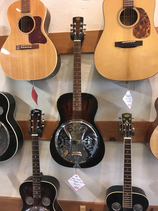 Used 2000 Gibson Dobro Roundneck Dark Burst Resonator Acoustic Guitar With OHSC