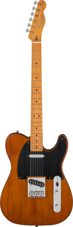 Squier 40th Anniversary Telecaster®, Vintage Edition, Maple Fingerboard, Black Anodized Pickguard, Satin Mocha Electric Guitars