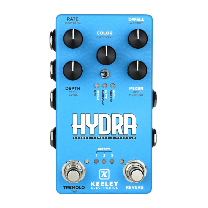 Keeley Hydra Stereo Reverb Tremolo Guitar Effect Pedal