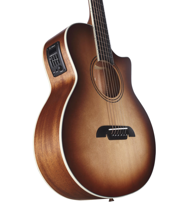 Alvarez Artist LJ2CESHB Little Jumbo Travel Acoustic Electric Shadowburst Guitar with Deluxe Gig Bag