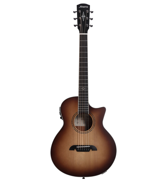 Alvarez Artist LJ2CESHB Little Jumbo Travel Acoustic Electric Shadowburst Guitar with Deluxe Gig Bag