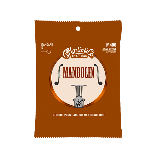 Martin M400 Mandolin Light 80/20 Acoustic Guitar Strings