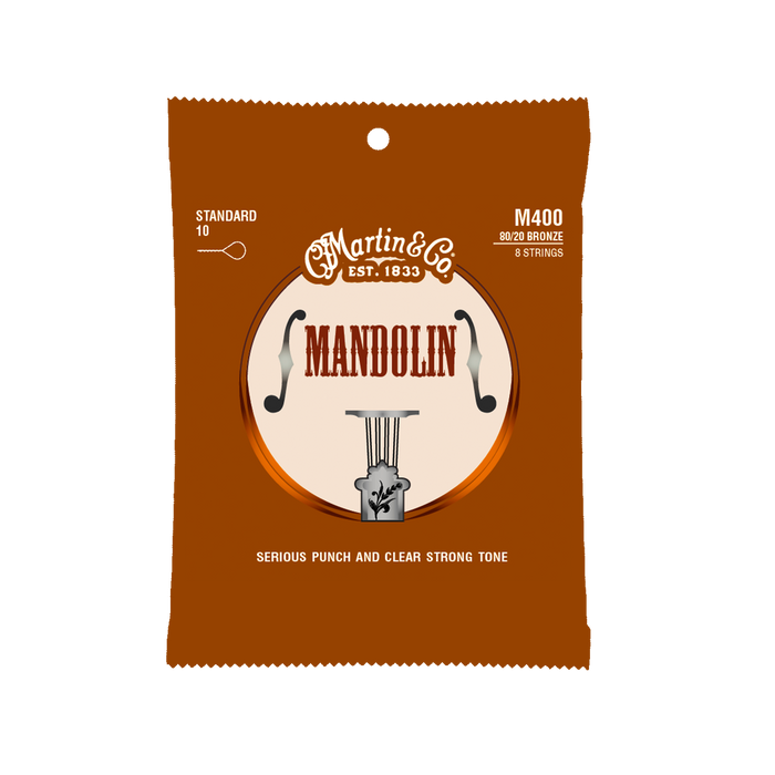 Martin M400 Mandolin Light 80/20 Acoustic Guitar Strings