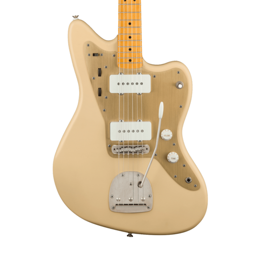 Squier 40th Anniversary Jazzmaster®, Vintage Edition, Maple Fingerboard, Gold Anodized Pickguard, Satin Desert Sand Electric Guitars