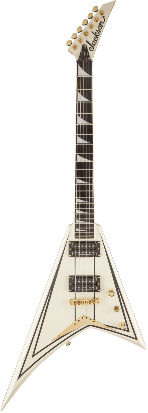 Jackson Pro Series Rhoads RRT-3 Ebony Fingerboard Ivory with Black Pinstripes