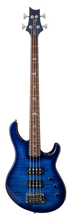 PRS SE Kingfisher Bass Faded Blue Wrap Around Burst With Gig Bag