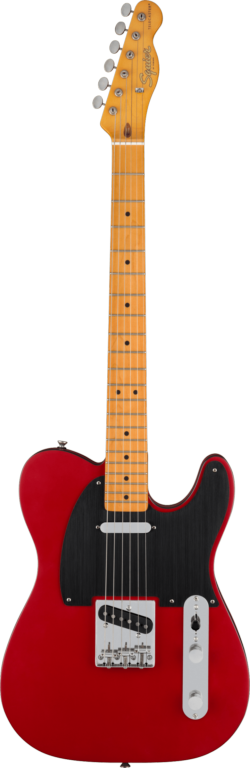 Squier 40th Anniversary Telecaster®, Vintage Edition, Maple Fingerboard, Black Anodized Pickguard, Satin Dakota Red Electric Guitars