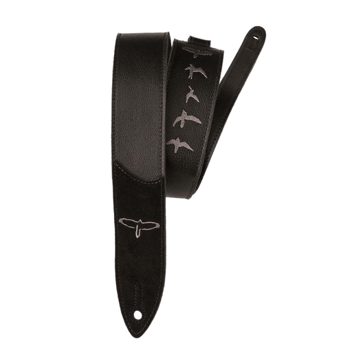 PRS ACC-3166 Premium Leather Strap - Birds Emroidery - Black