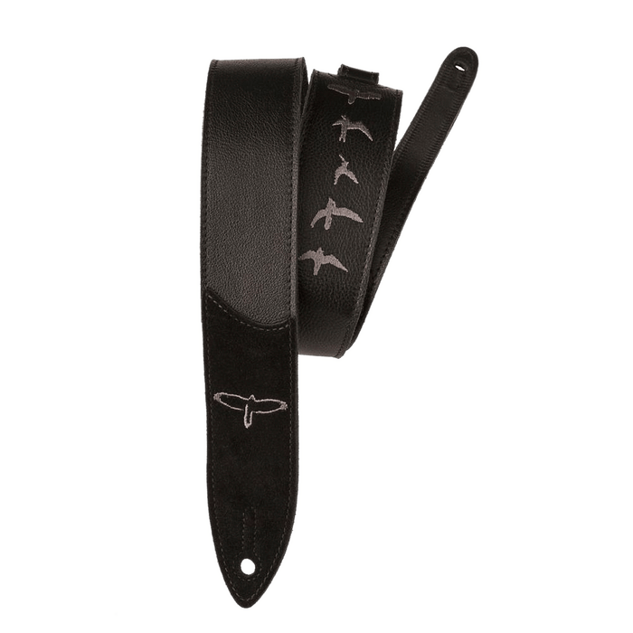 PRS ACC-3166 Premium Leather Strap - Birds Emroidery - Black