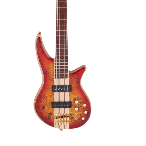 Jackson Pro Series Spectra Bass SBP V Caramelized Jatoba Fingerboard Transparent Cherry Burst