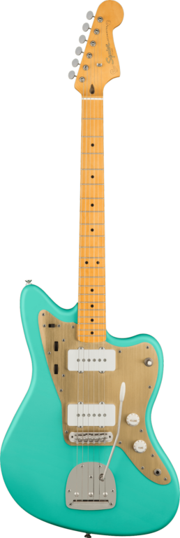 Squier 40th Anniversary Jazzmaster®, Vintage Edition, Maple Fingerboard, Gold Anodized Pickguard, Satin Seafoam Green Electric Guitars