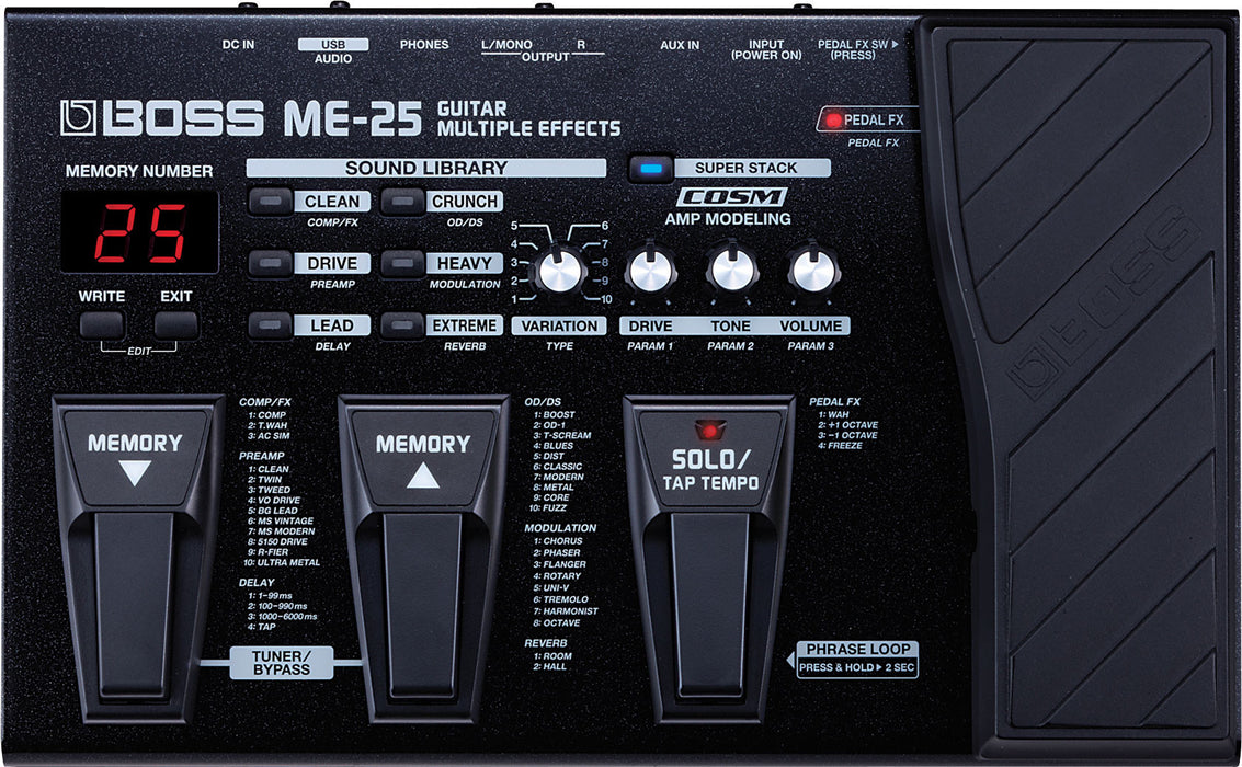 Boss ME-25 Guitar Multi-effects Pedal