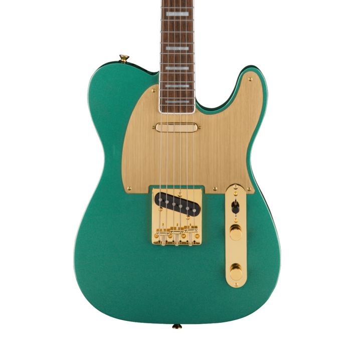 Squier 40th Anniversary Telecaster®, Gold Edition, Laurel Fingerboard, Gold Anodized Pickguard, Sherwood Green Metallic Electric Guitars