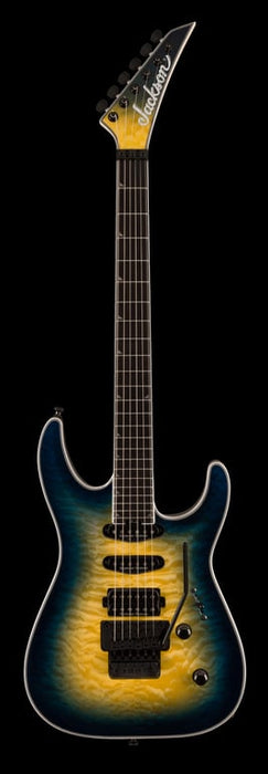 Jackson Pro Plus Series Soloist SLA3Q Amber Blue Burst With Gig Bag