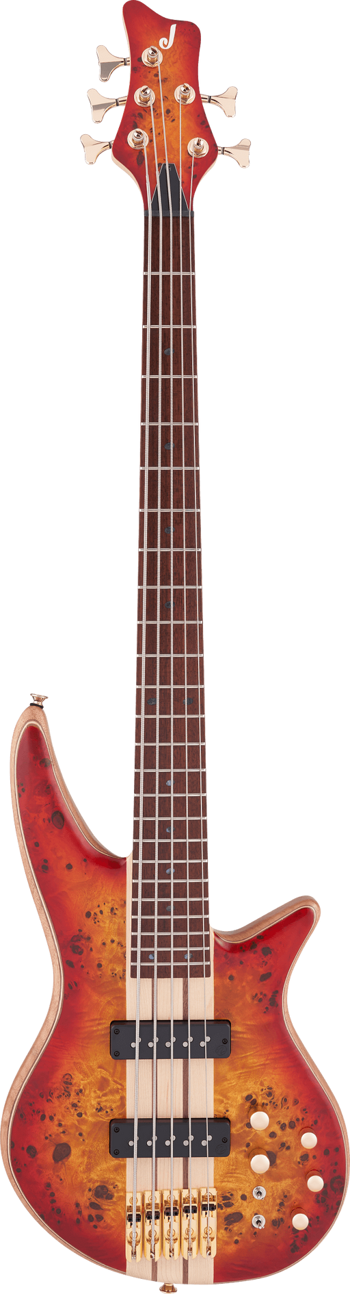 Jackson Pro Series Spectra Bass SBP V Caramelized Jatoba Fingerboard Transparent Cherry Burst